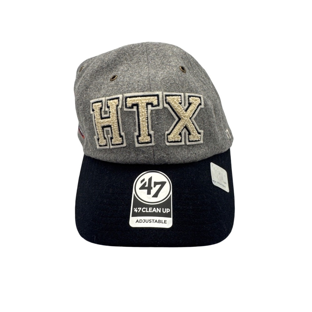 Houston Texans Adjustable 47 Clean Up Cap HTX Stoney Clover Grey Wool Blend OSFA
